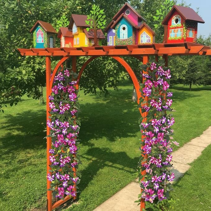CISDUEO 2 Pcs Artificial Vines for Outdoors Silk Morning Glory Garland 11.5 Ft Hanging Flowers Plants Fake Petunias Vines for Indoor Home Decor Wall Fence Mantle Stairway Mailbox Rose Red and Fuchsia