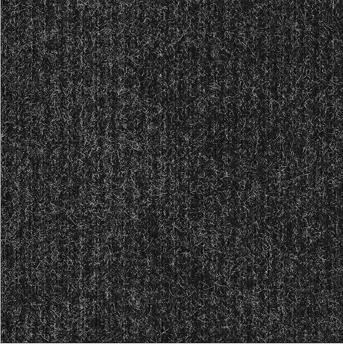 Ottomanson Front Door Mat – Non Slip Scraper Mud Mat for High Traffic Entryways, RV & Patio – Dirt Trapping and Durable for Indoor & Outdoor Use – 2' x 3' – Black