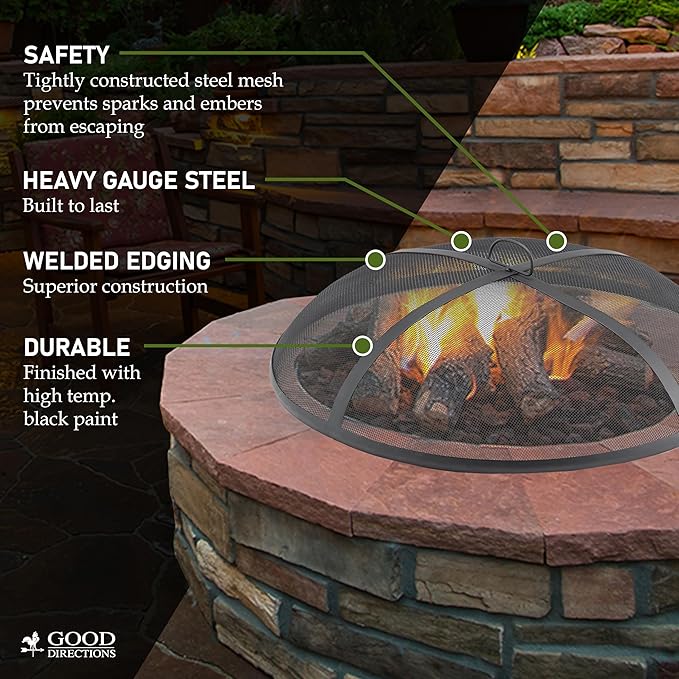 Good Directions Fire Pit Spark Screens, 27" Diameter, Steel