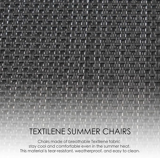 Kozyard Patio Rocking Chair Set of 3, Outdoor Contemporary Patio Rocking Sling Chair with Breathable Mesh Fabric Seat, Powder Coated Aluminum Frame for Patio, Porch, Yard, Garden