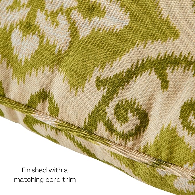 Greendale Home Fashions Outdoor Reversible 2-Piece Deep Seat Cushion Set, Avocado