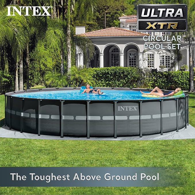 INTEX 26339EH Ultra XTR 24ft x 52in Above Ground Swimming Pool Set with Sand Filter Pump and Deluxe Automatic Vacuum Cleaner