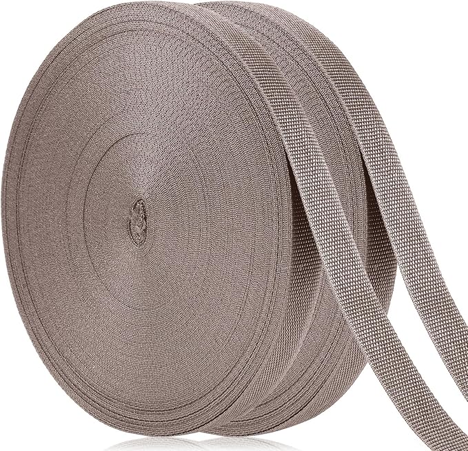 Shappy Tree Tie Strap Garden Webbing Strap Garden Plant Supports Tree Tie Staking for Outdoor Use, Plant Supports, Grafting, Straightening Supplies(Dark Khaki,295 Feet x 1 Inch)