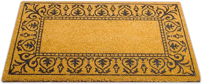 Coir Doormat 16"x27.5", Classic: Door Mat, Welcome Mat, Funny Pattern for Indoor & Outdoor Entrances