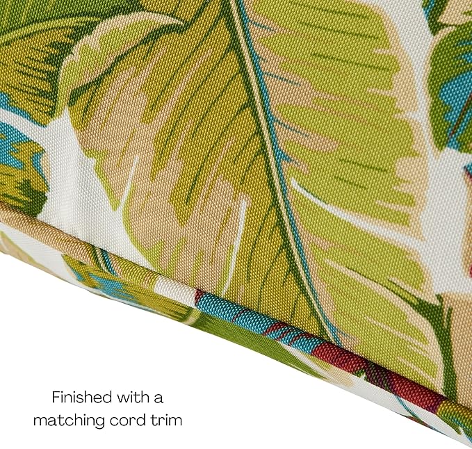 Greendale Home Fashions Outdoor Reversible 2-Piece Deep Seat Cushion Set, Tropical Multi