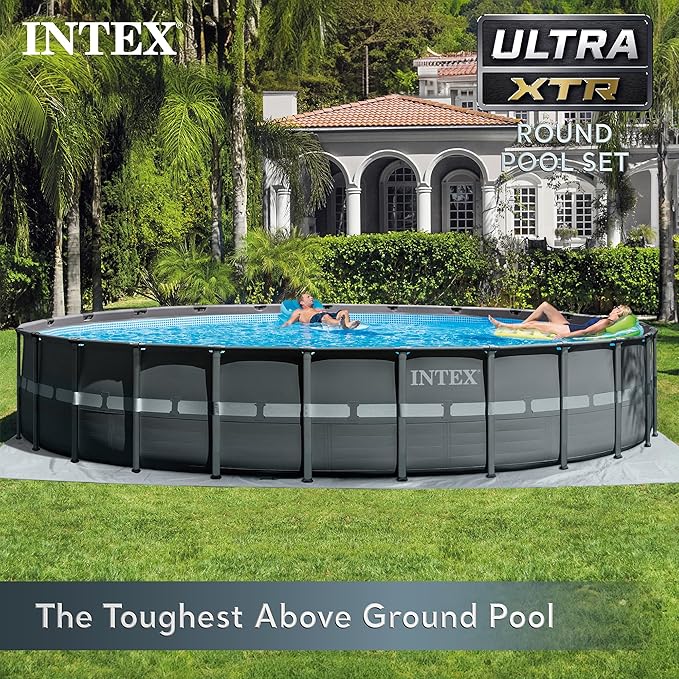 INTEX 26329EH Ultra XTR 18ft x 52in Above Ground Swimming Pool Set with Sand Filter Pump and Deluxe Automatic Vacuum Cleaner