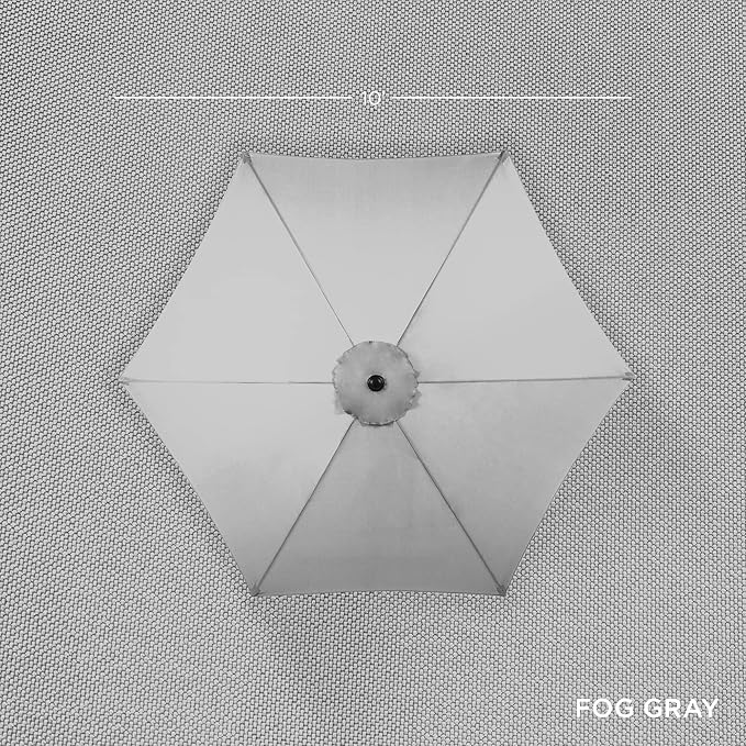 Best Choice Products 10ft Outdoor Steel Polyester Market Patio Umbrella w/Crank, Easy Push Button, Tilt, Table Compatible