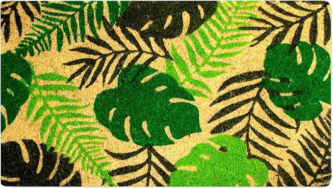 Coir Door mats Outdoor, Door mat Outside Entrance, Welcome mat Indoor, Doormat Outdoor, Funny Door mats Outside, Coir Doormat 16"x27.5" (Tropical)