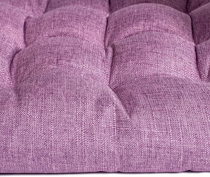 SQUARE MOON 4 Pack Chair Cushions, Seat Cushions, Chair Pads, Chair Mat for Indoor, Outdoor Dining Chair, Kitchen Chairs, Dining Room Chairs (16" × 16" × 4 Pack, Lavender)