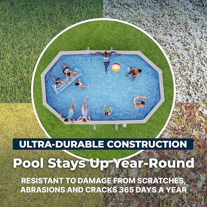 Bestway Hydrium 20' x 12' x 48" Oval Steel Wall Above Ground Pool Set