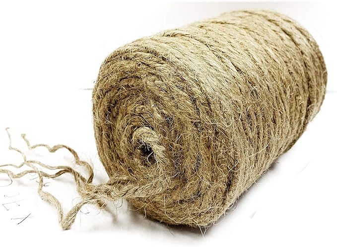 Jute Rope Twine 4 ply 300 ft | Jute Garden Twine | Craft Quality Unique Dark Garden Twine | Supports Vines, Plants and Vegetables Pottery Product (4 Ply 300 Ft)