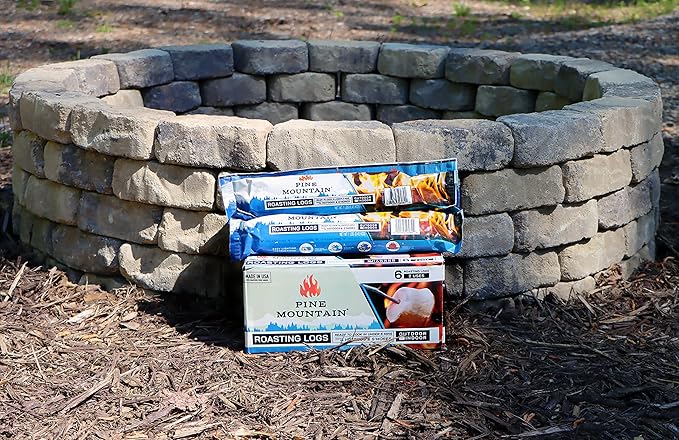 Pine Mountain Roasting Logs, Cooking firelogs for Campfire, Fireplace, Fire Pit, Outdoor and Indoor Use, 6 Pack