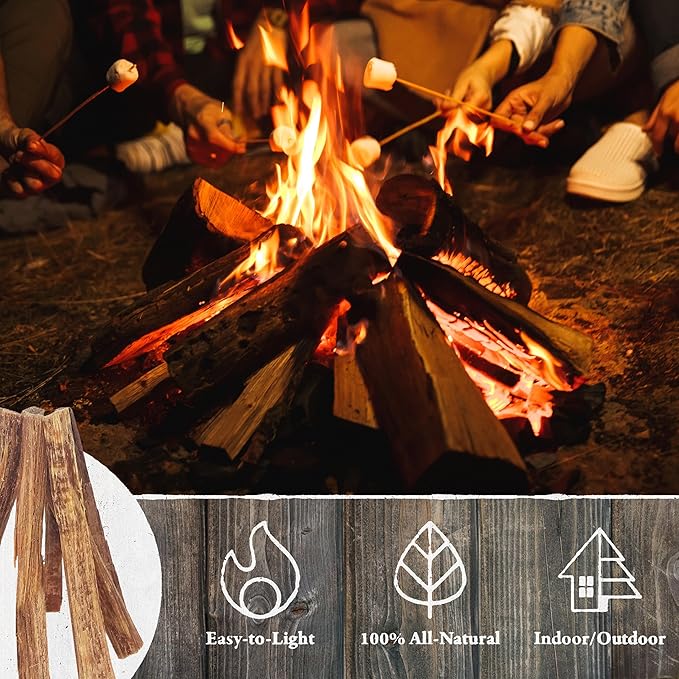Fatwood Fire Starter Sticks 10-lb Box 2-Pack - Indoor or Outdoor All Natural Pine Fire Starters for Campfires, Fireplace, Firepit, Wood Stove, or BBQ Grill - Kindling Wood Firewood by Pure Garden