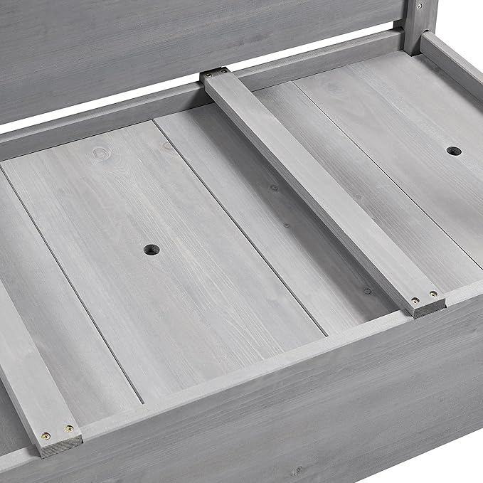 Yaheetech 47x41x30in Wooden Raised Garden Bed Horticulture Outdoor 2 Tiers Elevated Planter Grow Box for Herb with Legs & Drainage Holes, Gray