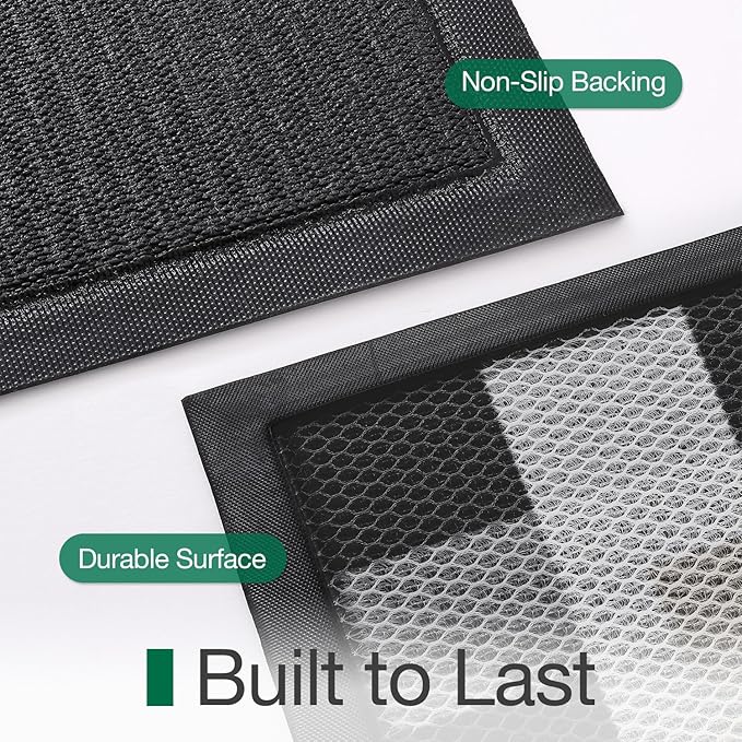 LUMI Outside Door Mat 32x47, Non Slip Rubber Backing Welcome Doormat, Low Profile Easy Clean Welcome Entrance Mat for Front Back Door Entryway Porch Garage, Sweet Home