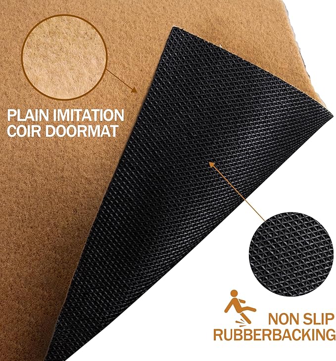 Blank Door Mat for Crafting and Painting, Artificial Coir Doormat Outdoor, Non-Slip Rubber Backing Welcome Mat for Indoor/Outdoor Front Porch Entryway (30x17 Inch)