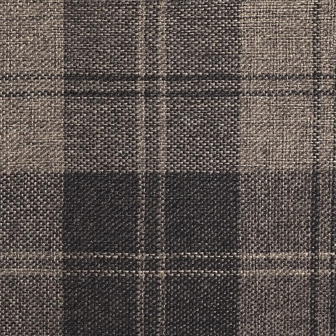 AAAAAcessories D-Shaped Chair Cushions, 2" Thick Dining Chair Pads with Ties and Removable, Machine-Washable Cover, 17" x 16", Set of 8, Brown Checkered