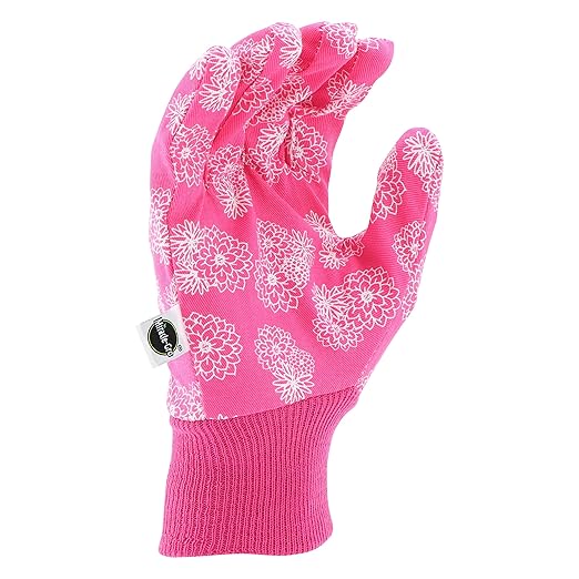 Miracle-Gro MG86121/WML High Dexterity Synthetic Leather Palm Gloves – Medium-Large, Women’s Mesh Back Gardening Gloves
