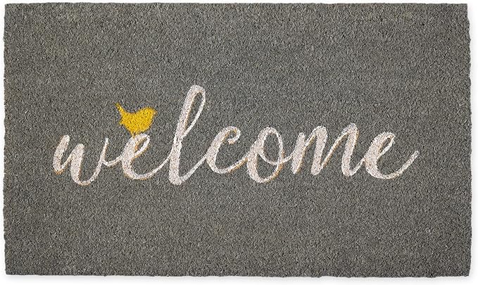 DII Natural Coir Doormat Outdoor Welcome Mat, 17x29, Bird