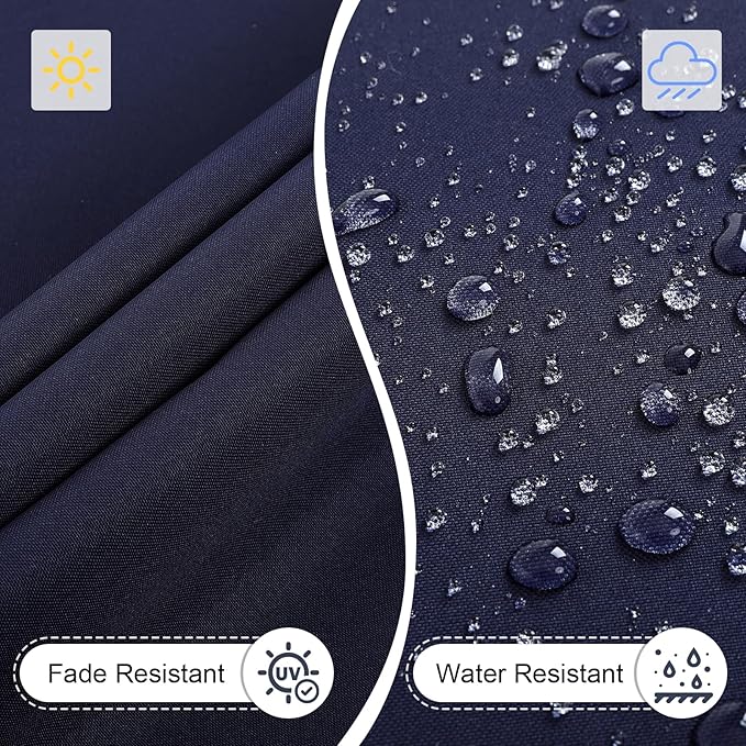 SHACOS Outdoor Bench Cushions 42 x 16 Inch, 3.2 Inch Thick High-Density Bench Cushion, Waterproof & Fade-Resistant Removable Cover with Ties, Bench Seat Cushions for Swing Patio Garden Furniture, Navy