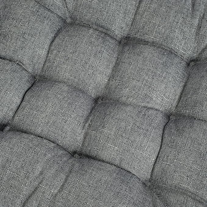 SQUARE MOON 4 Pack Chair Cushions, Seat Cushions, Chair Pads, Chair Mat for Indoor, Outdoor Dining Chair, Kitchen Chairs, Dining Room Chairs (16" × 16" × 4 Pack, Grey)