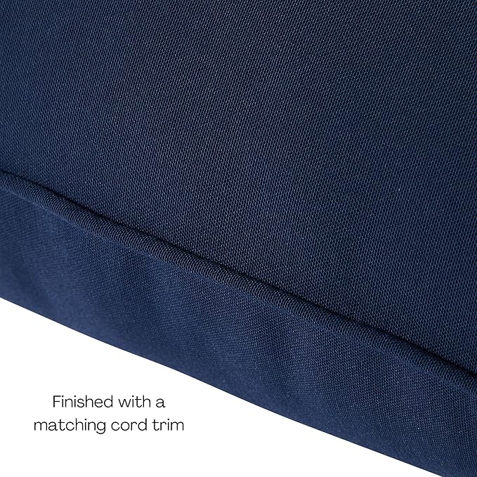 Greendale Home Fashions Outdoor Reversible 2-Piece Deep Seat Cushion Set, Midnight