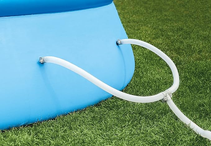INTEX 26175EH Easy Set Inflatable Swimming Pool Set: 18ft x 48in – Includes 1500 GPH Cartridge Filter Pump – Removable Ladder – Pool Cover – Ground Cloth