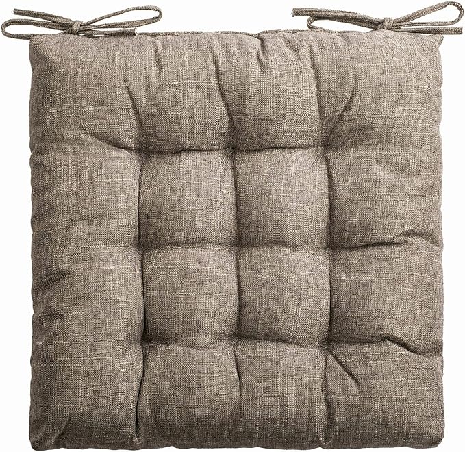 SQUARE MOON 4 Pack Chair Cushions, Seat Cushions, Chair Pads, Chair Mat for Indoor, Outdoor Dining Chair, Kitchen Chairs, Dining Room Chairs (16" × 16" × 4 Pack, Coffee)