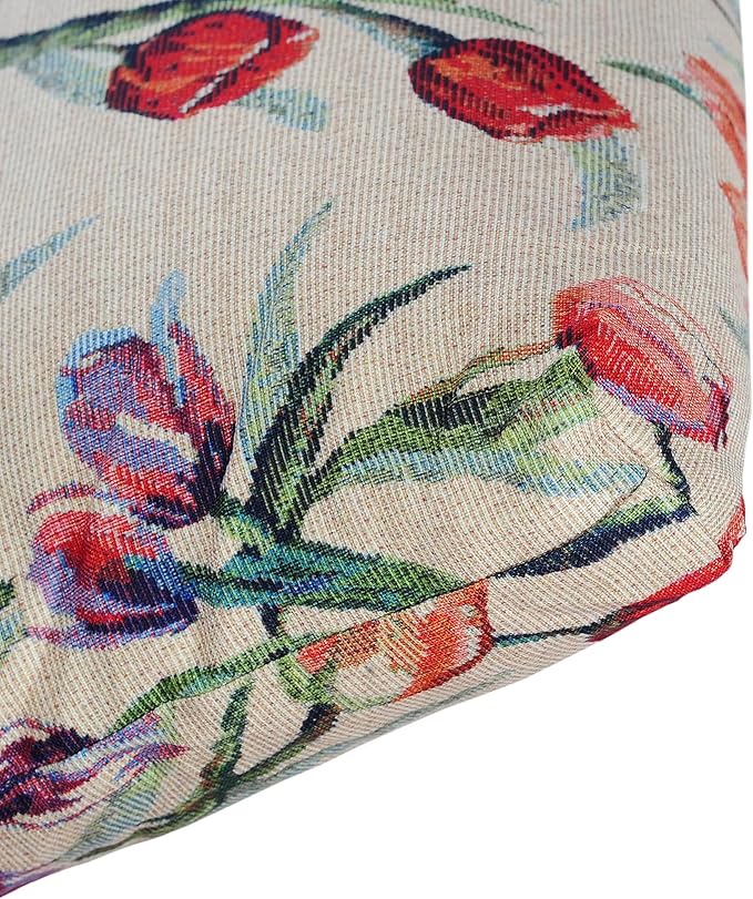 Set of 2 Outdoor Dining Chair Cushions, Patio Seating Cushions, 38x18x4.5 inch, for Garden Patio Furniture (Tulip)