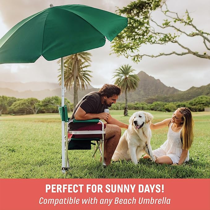 PICNIC TIME Sports Chair with Side Table, Outdoor Foldable Padded Adult Camping Chairs with Cup and Accessory Panel for Lawn, Beach, & Sports Use for Adults, up to 300-lbs Capacity, (Purple)