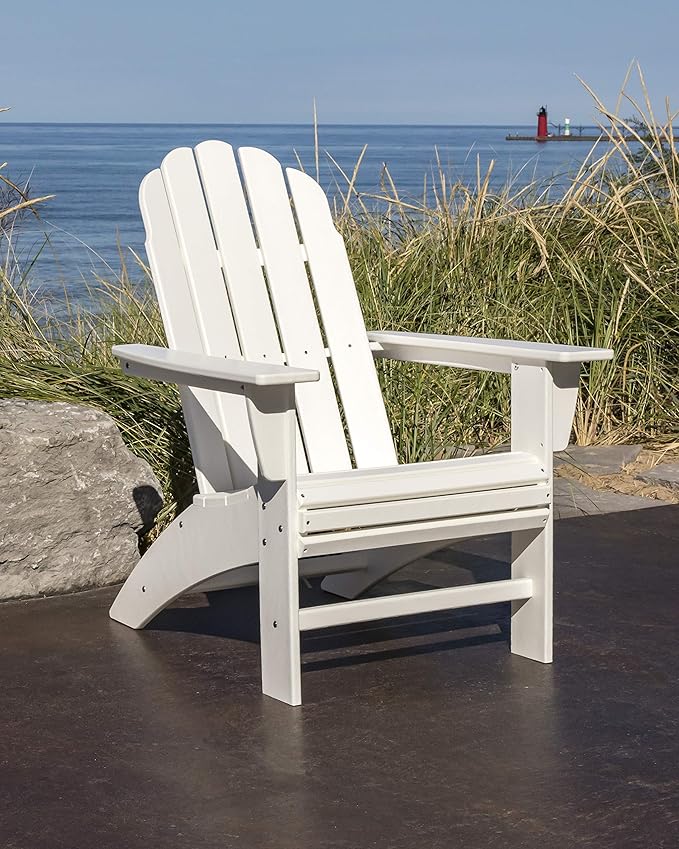 POLYWOOD® Vineyard Curveback Adirondack Chair in Black