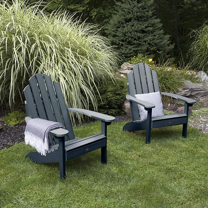 Highwood Classic Westport Adirondack Chairs, 2-Piece Set, Federal Blue
