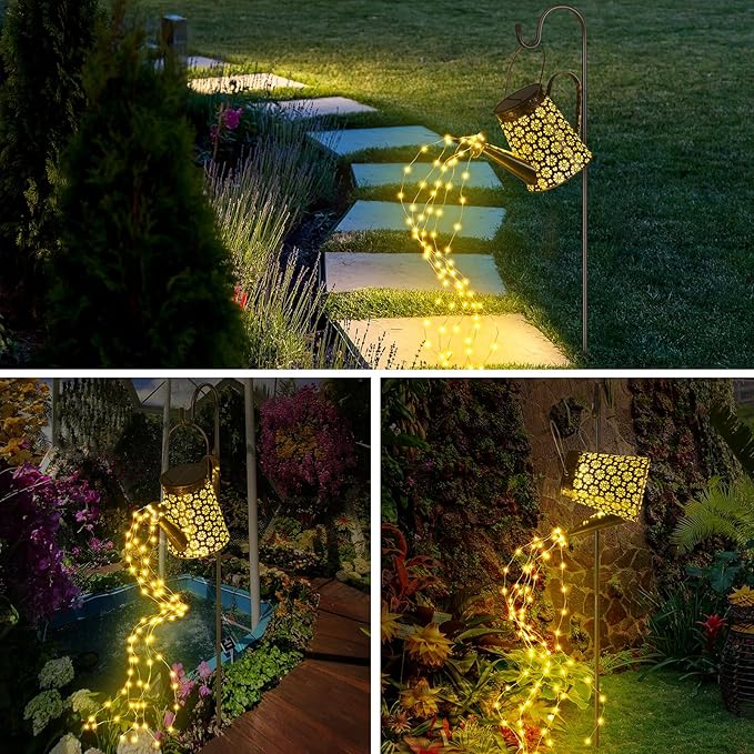 90 LED Solar Watering Can with Lights, Waterproof Large Hanging Lantern Landscape Solar Lights Outdoor Garden Decor for Outside Yard Porch Gardening Gifts for Mom Birthday Mother's Day