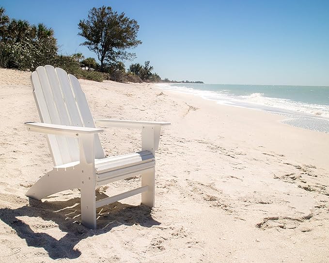 POLYWOOD® Vineyard Curveback Adirondack Chair in Black