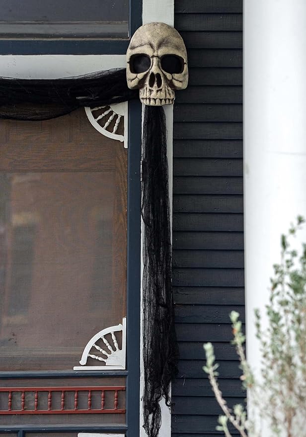 Fun Costumes Skull Door Archway Halloween Decoration Hanging Scary Haunted House Party Outdoor Display