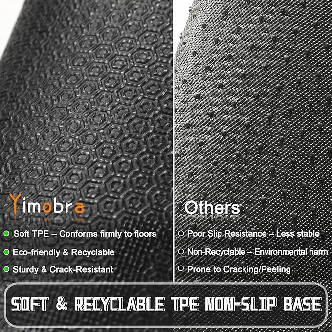 Yimobra Large Door Mat Outside Entrance 47x32, Waterproof Sturdy Outdoor Mats for Front Door, Heavy Duty Non-Slip Doormat for Garage Patio Entryway Indoor, Easy Clean, Brown