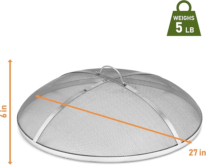 Good Directions Fire Pit Spark Screens, 27" Diameter, Stainless Steel