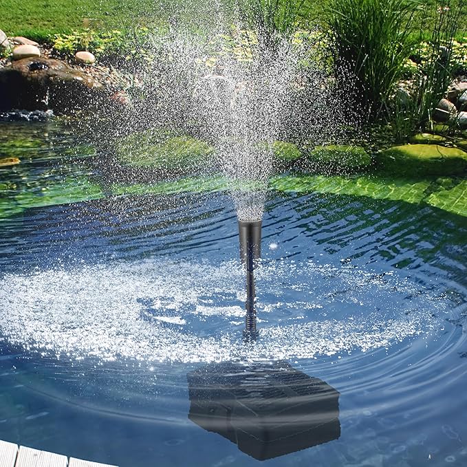 VIVOHOME 530 GPH Submersible Pond Filter Pump Fountain Kits with Sterilizer Suitable for Ponds of 920 Gallons, Water Pump Built In