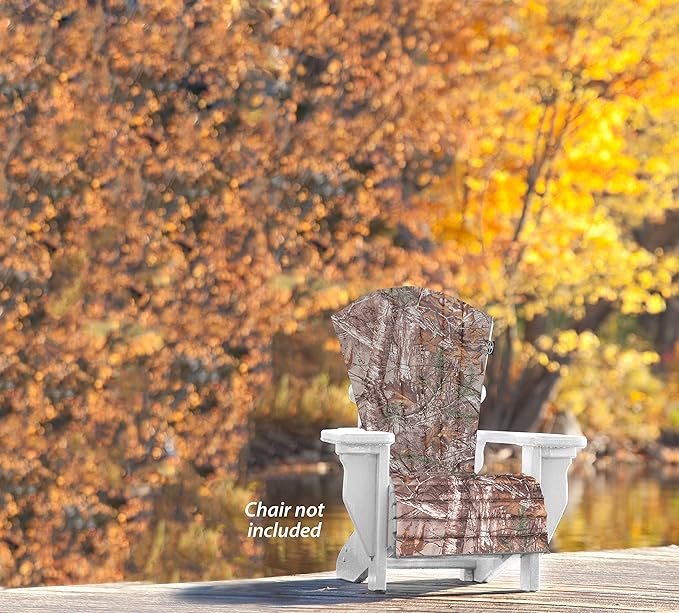 Outdoor All-Weather Patio Chair seat Cushion , Quick Drying Fabric - Adirondack Chair Cushion for Your Chair-Chair not Included (Tree Camo)