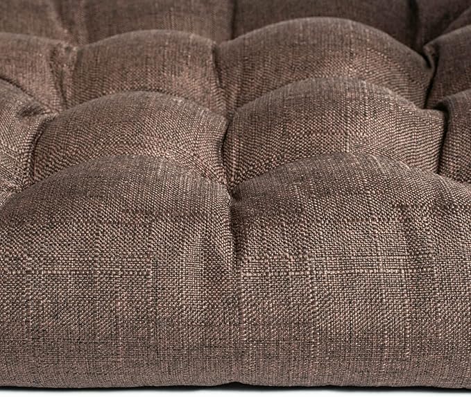 SQUARE MOON 4 Pack Chair Cushions, Seat Cushions, Chair Pads, Chair Mat for Indoor, Outdoor Dining Chair, Kitchen Chairs, Dining Room Chairs (16" × 16" × 4 Pack, Black Coffee)