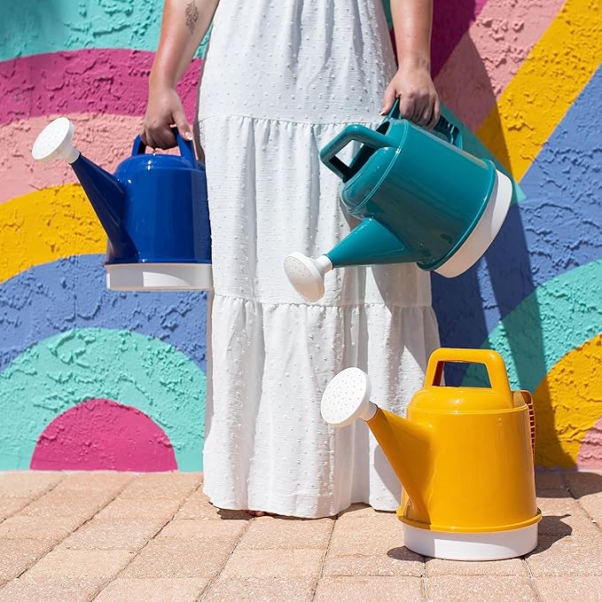 Bloem Watering Can Deluxe 2 Gallon (256 Fl Oz) Classic Blue (Pack of 4)