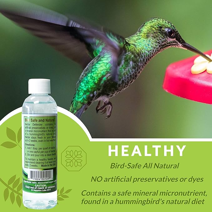 Sapphire Labs SLHFF Hummingbird Feeder Fresh Nectar Defender