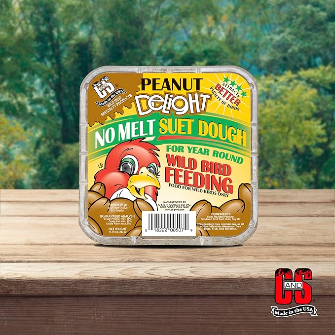 C&S Peanut Delight No Melt Suet Dough 11.75 Ounces,(Pack of 16)