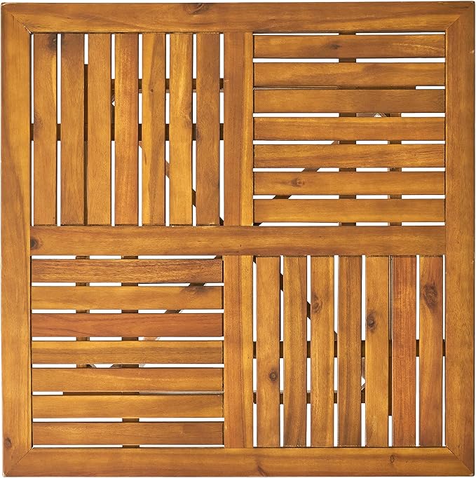 Christopher Knight Home Hermosa Acacia Wood Dining Set, 5-Pcs Set, Teak Finish