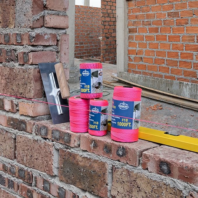 HONGDA Twisted Nylon String, #18 x 270FT Mason Line String, Nylon Twine for Masonry Job, Trot Line, Decoy Line, Net Making and Mending, Workshop, Crafts, Gardening