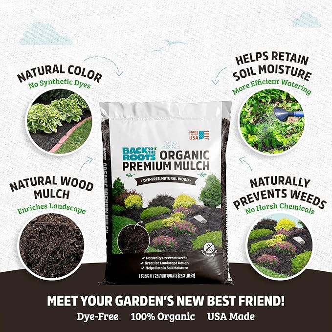 Back to The Roots 25.7qt (1 Cubic ft) Organic Premium Mulch