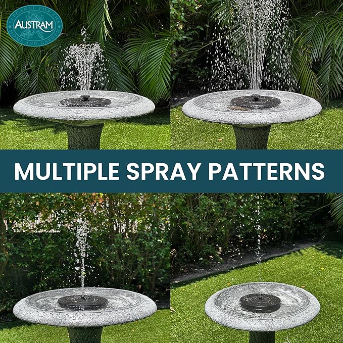 Pedestal Birdbath with Solar Fountain, Resin Stone Composite Outdoor Garden Decor, Standing Bird Bath for Outside Patio Yard, 23-Inch Tall, Garden Fountain, Resin Bird Baths, Hummingbird Bowl