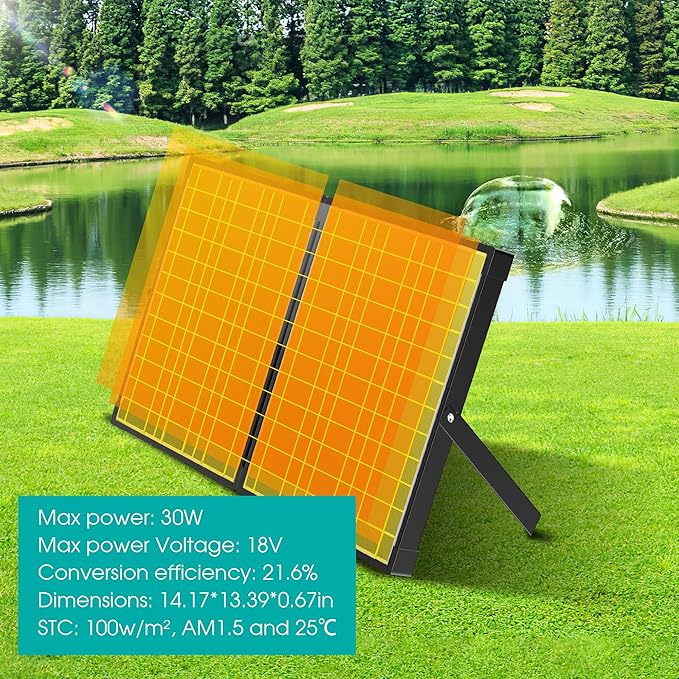 Biling Solar Pond Filter with Water Pump, Solar Fountain Pump Kit: 30W Solar Panel, Pond Filter Box, 360 GPH Water Pump for Outdoor Pond Pool Garden Water Feature Waterfall