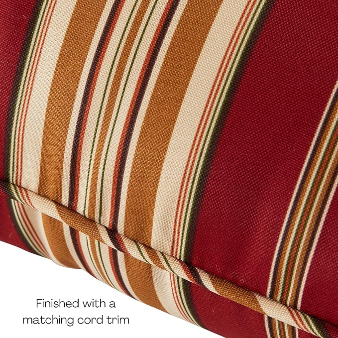 Greendale Home Fashions Outdoor Reversible 2-Piece Deep Seat Cushion Set, Tuscan Stripe