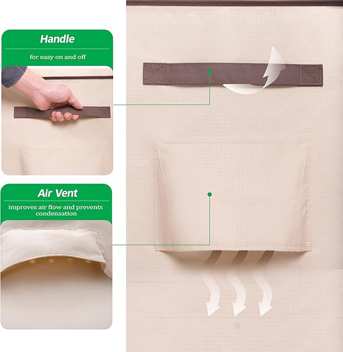 F&J Outdoors Patio Chair Covers Waterproof Outdoor Deep Seat Chair Cover, 35" W x 39" D x 36" H, 2Pack
